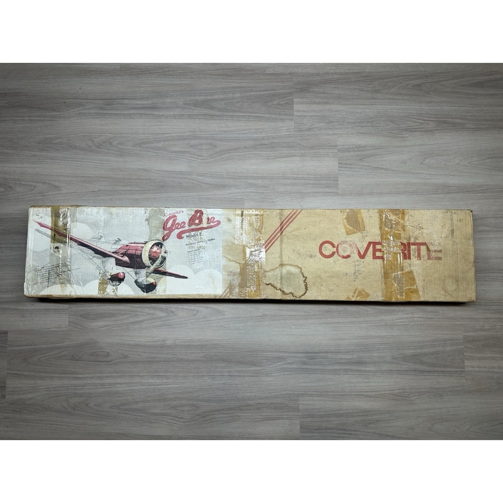 Vintage Coverite Gee Bee Model E Airplane Kit RC Balsa Unbuilt Rare Original Box